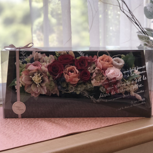 プリザーブドフラワーフレーム/枯れないお花ギフト/送料無料/大切な方