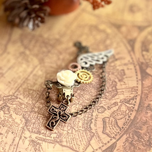 スチームパンクイヤリング左耳用(ER06) イヤリング・ノンホールピアス  