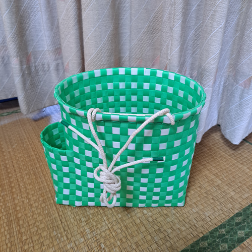PPバンドはけご(ポケット付き はけご 中)、収穫かご、プラカゴ