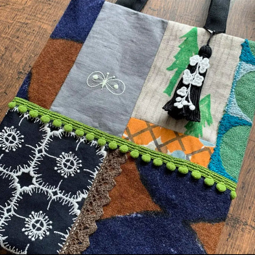 ミナペルホネン ハンドメイド パッチワークバッグ ミナペルホネン パッチワーク バッグ minaperhonen エコバッグ