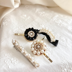 花モチーフのパッチンピン 2色セット❁⃘*.ﾟ2種類 ヘアピン yuuka iro