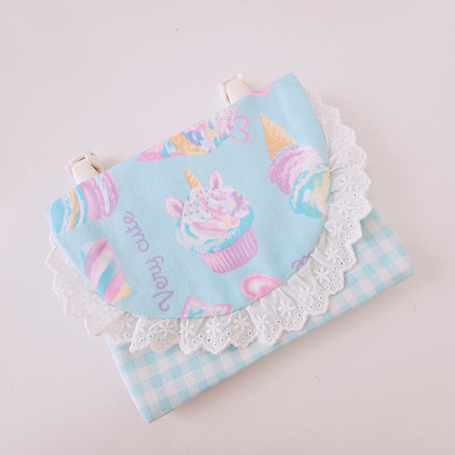 送料無料☆移動ポケット クリップ付き☆ハンドメイド ゆめかわ 