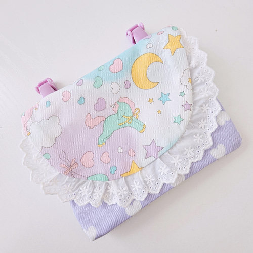 ペガサス ピンク クリップ付き 移動ポケット（マチ付き移動ポケット 