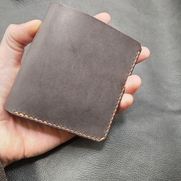 2つ折り財布 サッビア×シボ革 グレー×パープル 二つ折り財布 2つ折り財布 サッビア×シボ革 グレー×パープル 二つ折り財布
