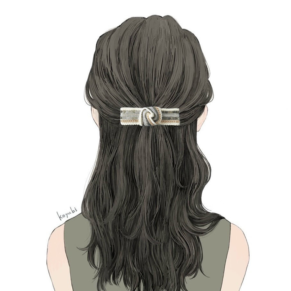 スパンコールリボンバレッタ 4枚目の画像