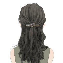 スパンコールリボンバレッタ 3枚目の画像