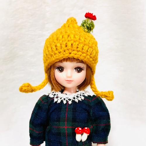きのこ帽子2マスタード（リカちゃんプチブライスサイズ） その他人形