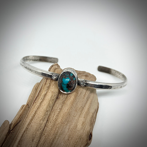 ペルシャン ターコイズ トルコ石 シルバー バングル ブレスレット