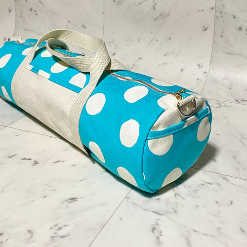 49cmバチ用】筒型バチバッグ パステル 大きな水玉 太鼓バチ袋 ボストン