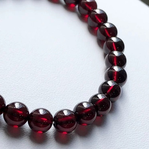 石榴石（ガーネット）念珠 天然水晶宝石 単珠 一粒の珠 8mm 天然石