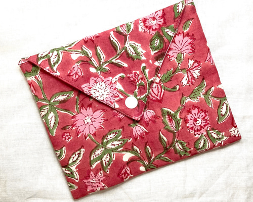 11月特別価格】 2H ꕥ インド綿 ブロックプリント ブック ケース