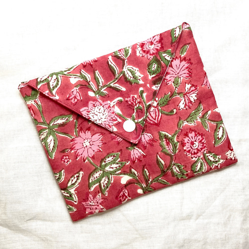 11月特別価格】 2H ꕥ インド綿 ブロックプリント ブック ケース