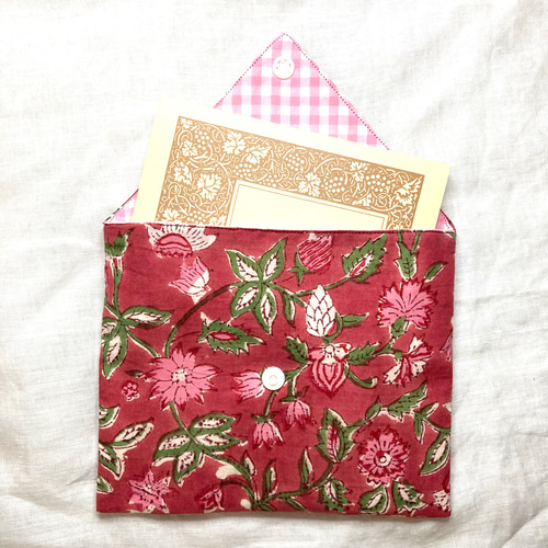 11月特別価格】 2H ꕥ インド綿 ブロックプリント ブック ケース