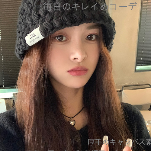 高級感#旅行#小人数#贈り物#新作手編みニット帽秋冬日系顔見せ