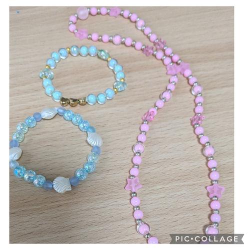 子供用可愛いネックレスとブレスレットセット ネックレス・ペンダント