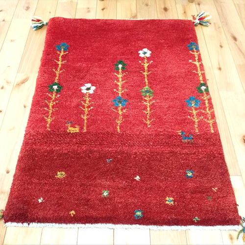 ギャッペ　4枚セット Creema限定超目玉品】ペルシャ ギャッベ 玄関マット 86x60cm