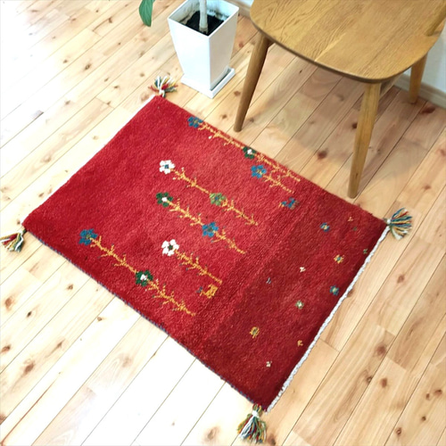 ギャッペ　4枚セット Creema限定超目玉品】ペルシャ ギャッベ 玄関マット 86x60cm