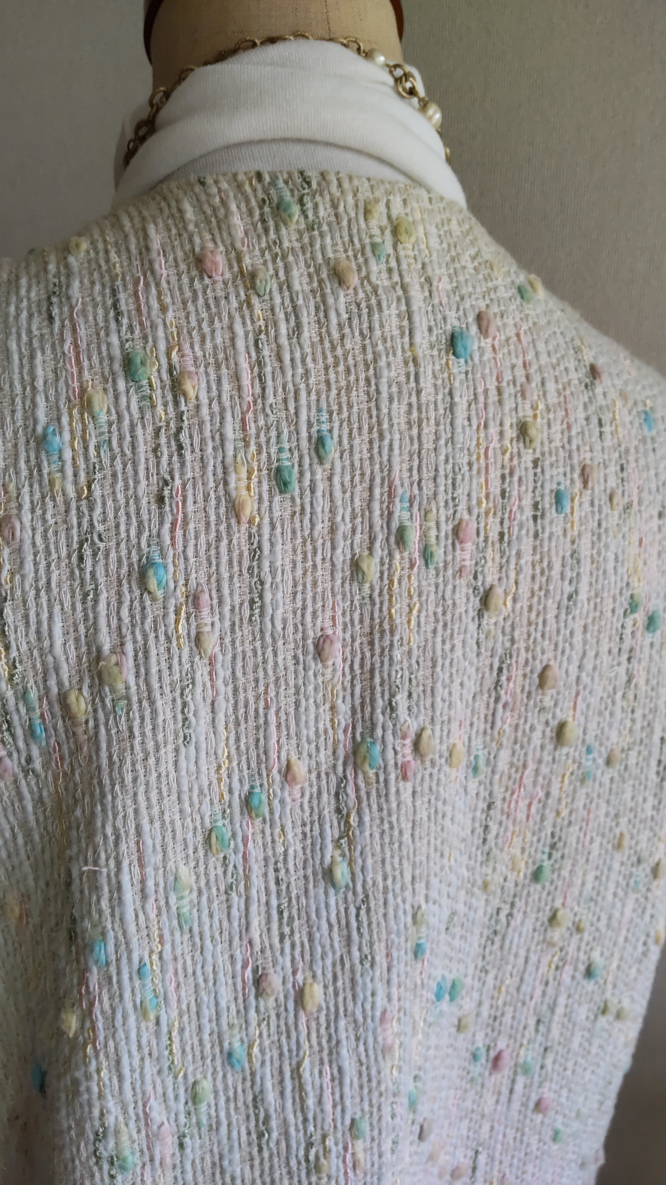 コツトン゙、ドット柄、刺繍、ジヤケット