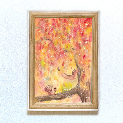 秋♪リスちゃん&どんぐり