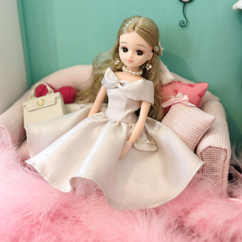 リカちゃん　ドレス　パニエ　ヘアピン　ハンドメイド パニエ リカちゃん ブライス ジェニー Lサイズ ドール用下着