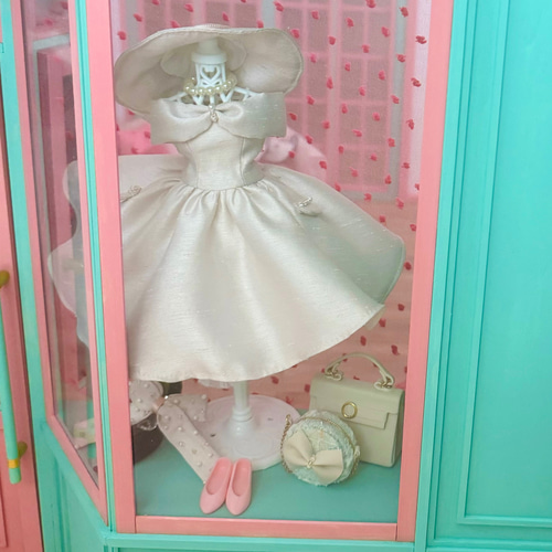 50's バッグサテンシャンタンドレス パニエセット リカちゃん 50's バッグサテンシャンタンドレス パニエセット リカちゃん