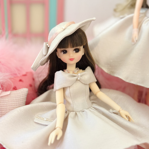50's バッグサテンシャンタンドレス パニエセット リカちゃん