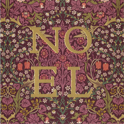 新柄入荷！大人のクリスマスカード！イギリス『ウィリアム・モリス「NOEL」』～封筒1・カード1～ 1枚目の画像