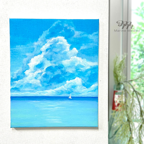 【真夏の海】アクリル画 F3 風景画 絵画 原画 海の絵 夏の海】アクリル画 F3 風景画 絵画 原画 海の絵 - メルカリ