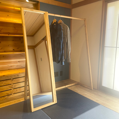 鏡付きハンガーラック ハンガーラック nomadrack 通販 18204052