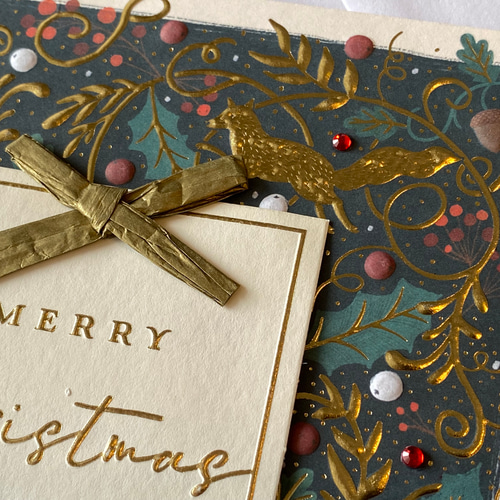 再入荷！大人のクリスマスカード！イギリス『デコパージュ加工