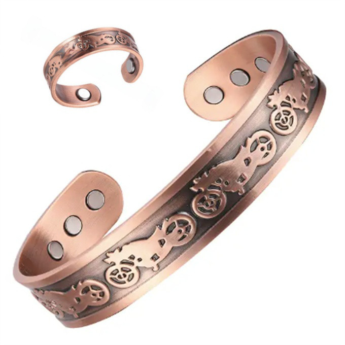 銅 バングル 指輪 リング 電磁波対策 純銅製ジュエリー 純銅磁気ブレスレット ハンドメイド 血行促進 SSP111