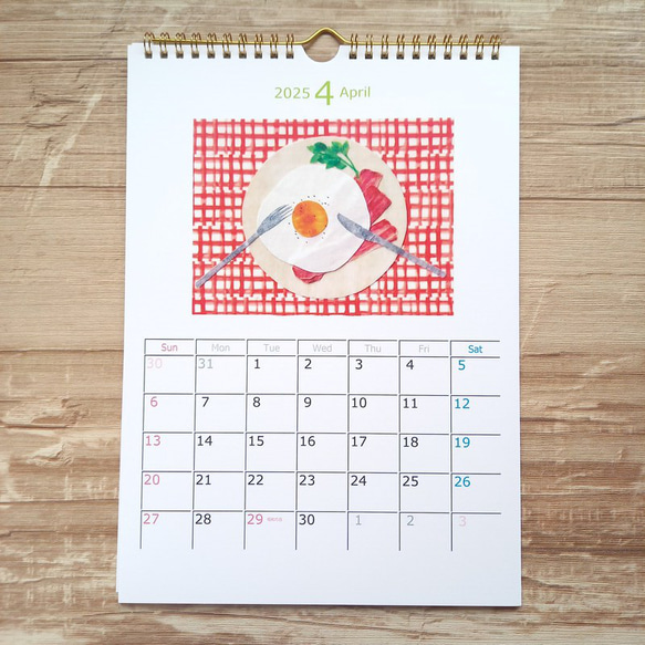 マスキングテープアート カレンダー 2025 7枚目の画像