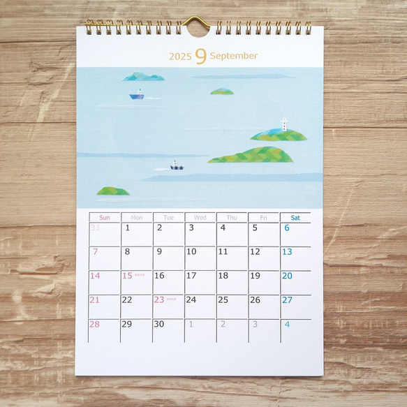 マスキングテープアート カレンダー 2025 11枚目の画像