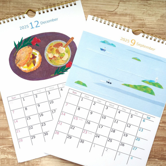 マスキングテープアート カレンダー 2025 3枚目の画像