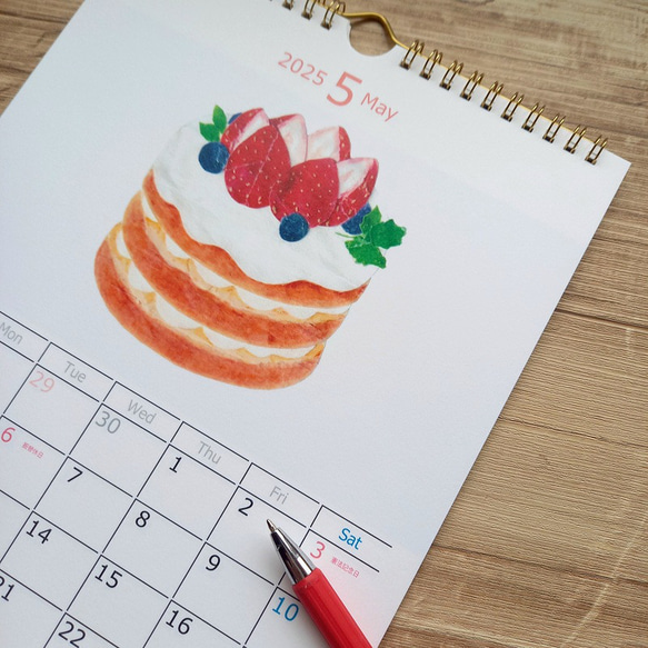 マスキングテープアート カレンダー 2025 15枚目の画像