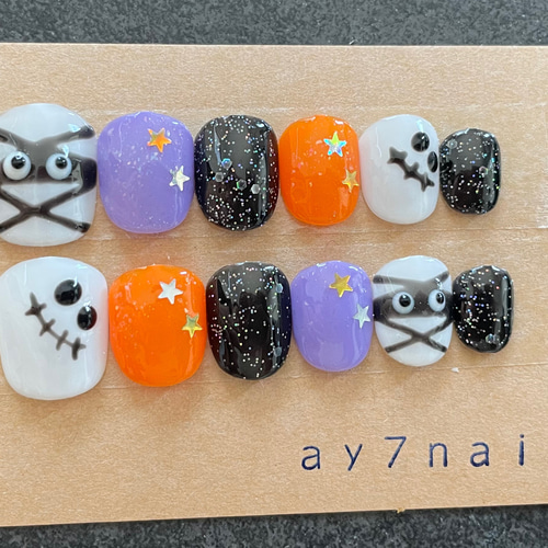 ハロウィンネイル おばけネイル ゾンビネイル イベントネイル ベリー  
