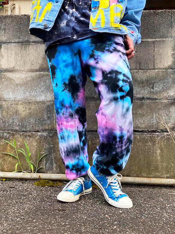 新品】Tie-Dye Pattern Sweat Pants L