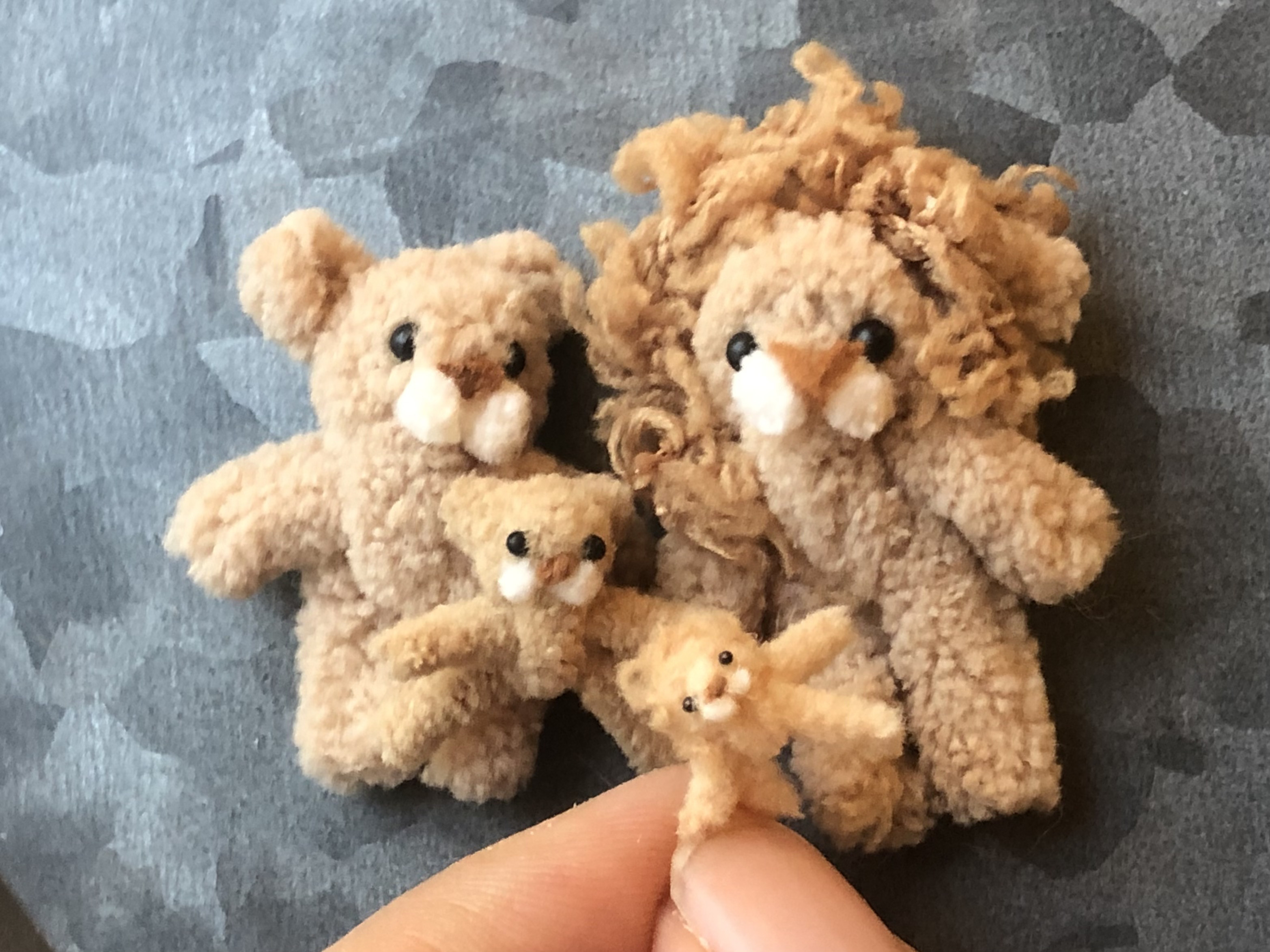 ぬいぐるみ ミニチュアベア　ミニチュアテディベア ライオン【2】ハンドメイド