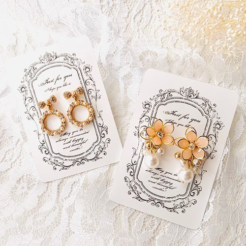 アクセサリー台紙5サイズセット41/ネックレス台紙/D  