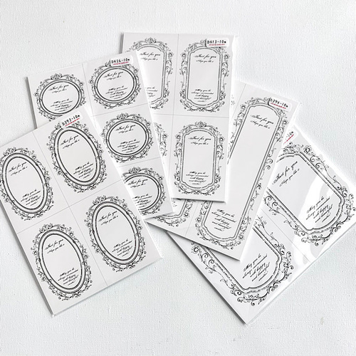 アクセサリー台紙5サイズセット41/ネックレス台紙/D  