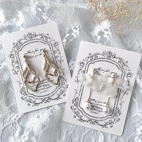 アクセサリー台紙5サイズセット41/ネックレス台紙/D  