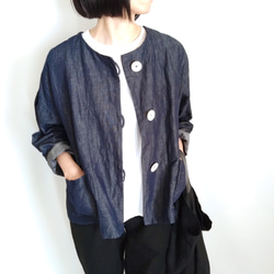 Aoyama Daruma indigo dye 刺し子 パッチワーク ジャケット 半纏 Aoyama Daruma indigo dye 刺し子 パッチワーク ジャケット 半纏