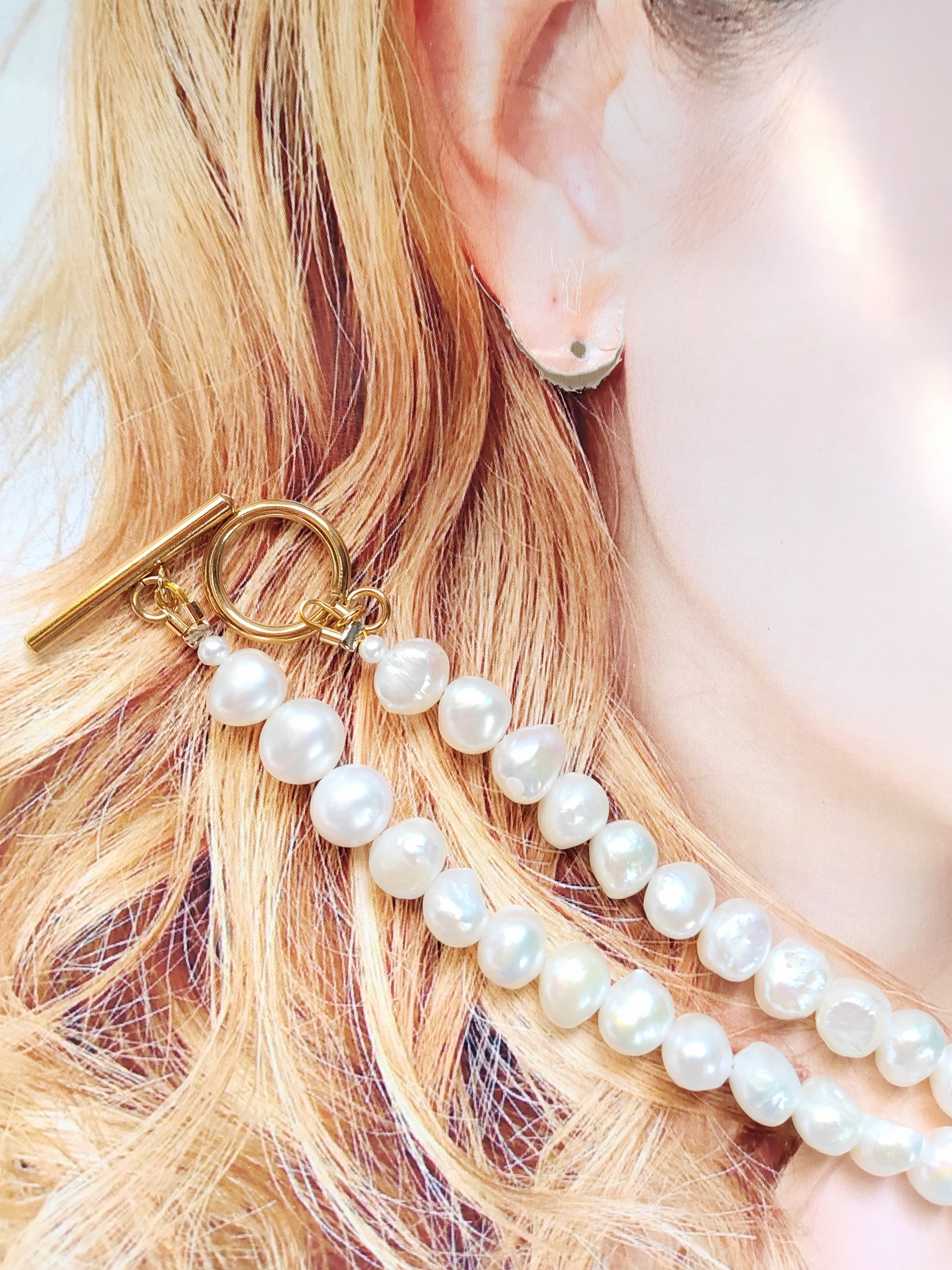 淡水パールネックレスgd