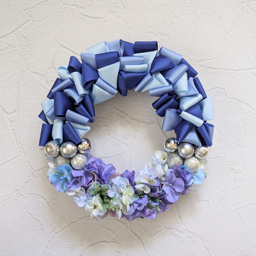 アートポンポンリース　一点物／ハンドメイド 直径約28㎝ アートポンポンリース一点物／ハンドメイド 直径約28㎝