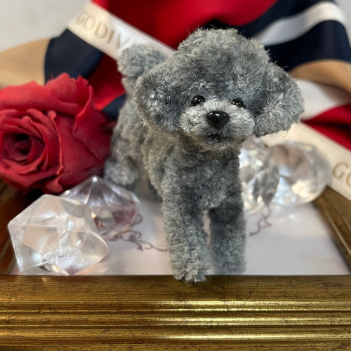 Rio🖤⚽に返信 ハンドメイド・手芸 モールドール わんちゃん グレー