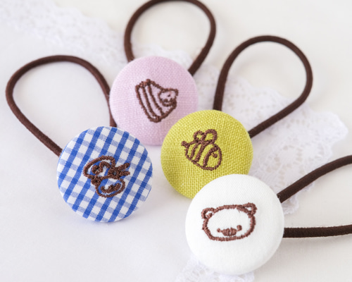 ❁hAnafany❁(専用) くるみボタン　鳥刺繍　ヘアゴム ❁hAnafany❁(専用) くるみボタン 鳥刺繍 ヘアゴム ❁hAnafany