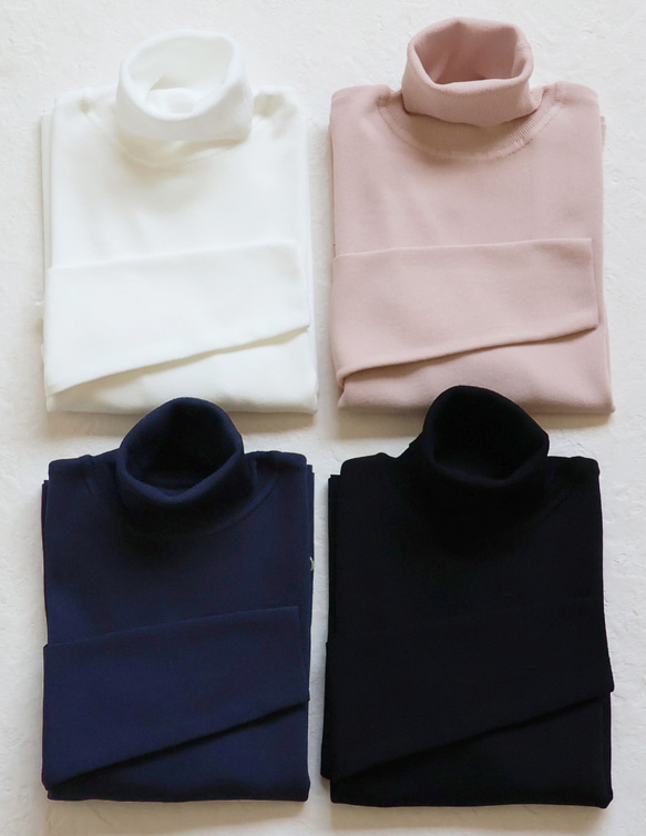 【3サイズから選べる◎】タートルネック ストレッチプルオーバー【ブラック】 10枚目の画像