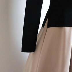 【3サイズから選べる◎】タートルネック ストレッチプルオーバー【ブラック】 8枚目の画像