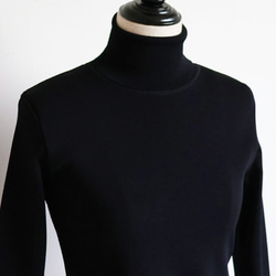 【3サイズから選べる◎】タートルネック ストレッチプルオーバー【ブラック】 6枚目の画像