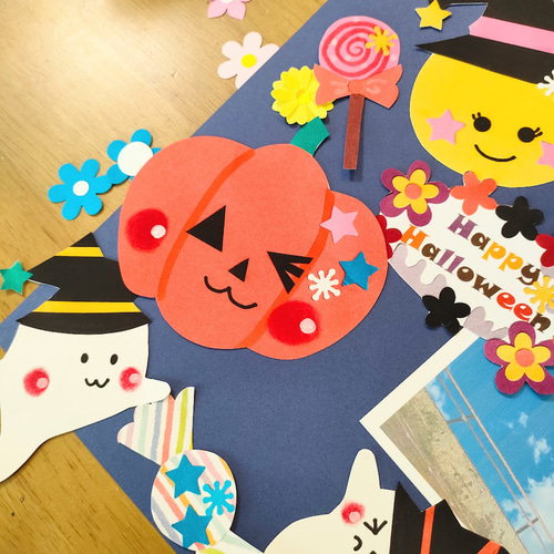 セール 色紙 壁面 アルバム ラミネート可 「ハロウィンの大行進